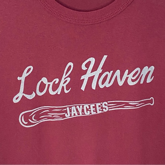 Vintage 90’s Lock Haven Jaycees Maroon Single Stitch T Shirt Made In USA Size XL - Picture 4 of 7